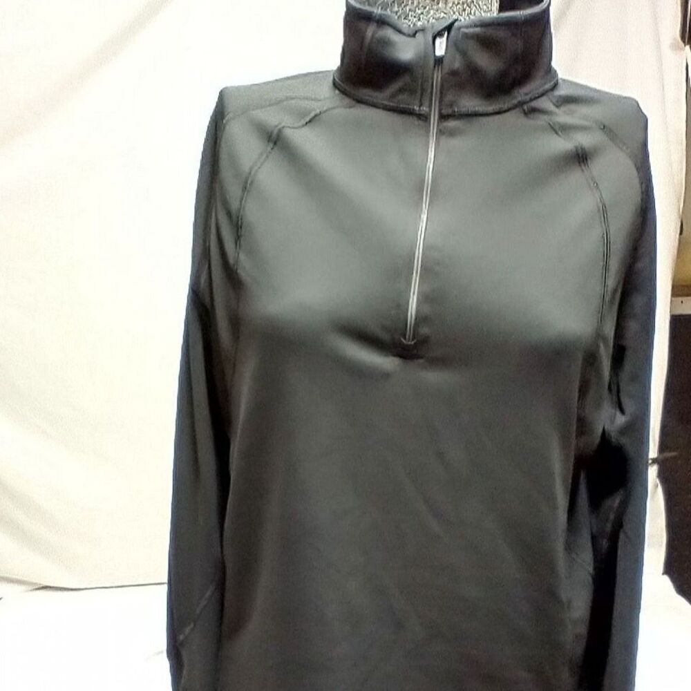 L.L. Bean Quarter Zip Light Active Poly Pullover Reflect Zip Pocket Thumb Medium
